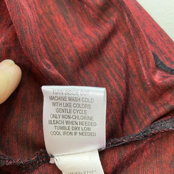 One World Tunic Top Womens 3X Red Black Embellished Flowy Boho Whimsigoth Witchy - Picture 11 of 15